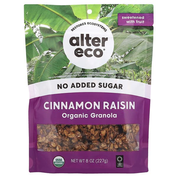 Alter Eco, 有機格蘭諾拉麥片，肉桂葡萄乾，8 盎司（227 克）