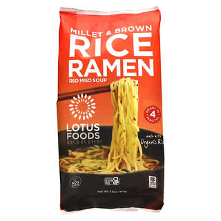 Lotus Foods, Millet & Brown Rice Ramen, Red Miso Soup, 2.8 oz (80 g)