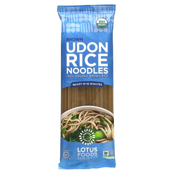 Lotus Foods, Brown Udon Rice Noodles, 8 oz (227 g)