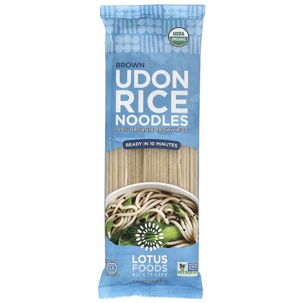 فوائد نودلز ياباني مع أفضل سعر على موقع اي هيرب 3 Lotus Foods, Brown Udon Rice Noodles, 8 oz (227 g)