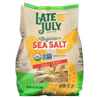 Late July, Organic Tortilla Chips, Thin & Crispy, Sea Salt, 10.1 oz (286 g)