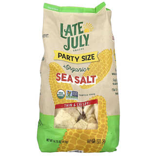 Late July, Organic Tortilla Chips, Thin & Crispy, Sea Salt, 14.75 oz (418 g)