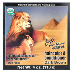 Light Mountain, Natural Hair Color & Conditioner, Dark Brown, 4 oz (113 g)