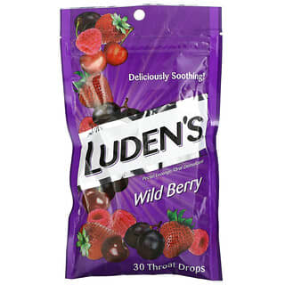 Luden's, أقراص استحلاب البكتين / ملطف فموي ، التوت البري ، 30 قطرة للحلق