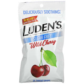 Luden's, أقراص استحلاب البكتين / ملطف للفم ، خالٍ من السكر ، كرز بري ، 25 قطرة للحلق