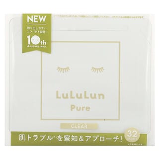 Lululun, Pure Clear, Beauty Sheet Mask, Weiß 6FB, 32 Blätter, 500 ml (17 fl. oz.)