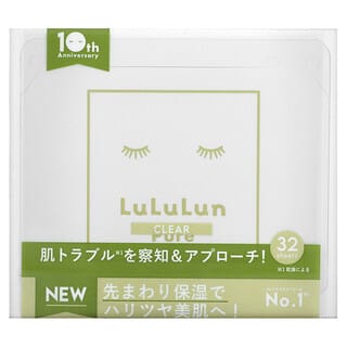 Lululun, Pure Clear, Máscara de Beleza, Branco 6FB, 32 folhas, 500 ml (17 fl oz)