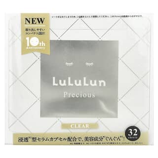 Lululun, Precious, Beauty Face Mask, Clear, White 4FB, 32 Sheets, 17 fl oz (500 ml)