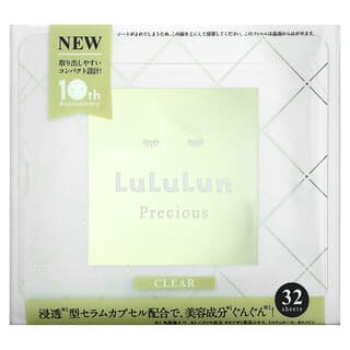 Lululun, Máscara de Beleza, Transparente, Branco Precioso 4FB, 32 Folhas, 500 ml (17 fl oz)