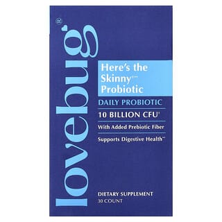 LoveBug Probiotics, Here's The Skinny 轻体益生菌，100 亿 CFU，30 份