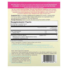 LoveBug Probiotics, Probióticos para bebés, De 0 a 6 meses, 1000 millones de UFC, 30 sobrecitos individuales, 1,5 g (0,05 oz) cada uno