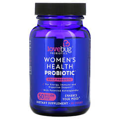 LoveBug Probiotics, Probiotique pour la santé des femmes, Probiotique quotidien, 50 milliards d'UFC, 30 ml