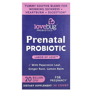 LoveBug Probiotics, Probiótico Pré-Natal, 20 Bilhões UFC, 30 Unidades