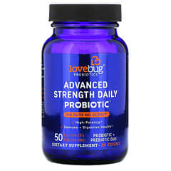 LoveBug Probiotics, Advanced Strength, пробиотик для ежедневного приема, 50 млрд КОЕ, 30 штук