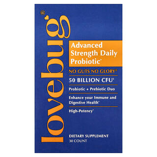 LoveBug Probiotics, Advanced Strength Daily Probiotic, 30 Capsules