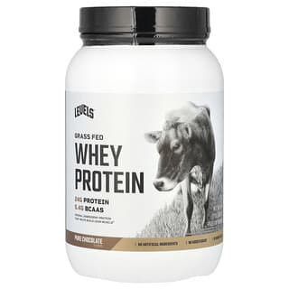 Levels, Proteína de suero de leche proveniente de animales alimentados con pasturas en polvo, Chocolate puro, 907 g (2 lb)