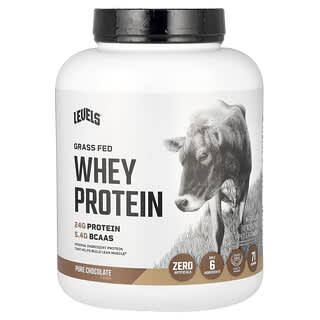 Levels, 목초 사육 유청 단백질 분말, 퓨어 초콜릿, 2.27kg(5lbs)