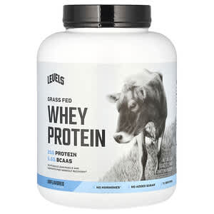 Levels, Grass Fed Whey Protein Powder, Unflavored, 5 lb (2.27 kg)