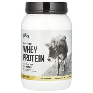 Levels, Poudre de protéines de lactosérum d'animaux nourris à l'herbe, gousse de vanille, 907 g