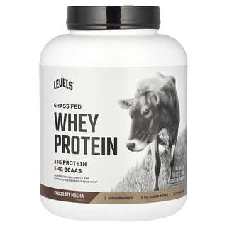 Levels, Poudre de protéines de lactosérum provenant d'animaux nourris à l'herbe, chocolat mocha, 2,27 kg