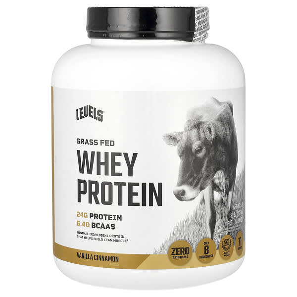 Levels, Grass Fed Whey Protein Powder, Vanilla Cinnamon, 5 lb (2.27 kg)