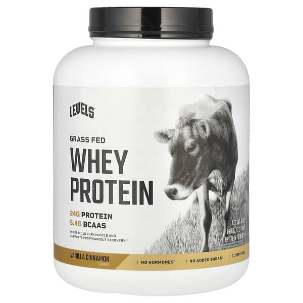 Levels, Grass Fed Whey Protein Powder, Vanilla Cinnamon, 5 lb (2.27 kg)