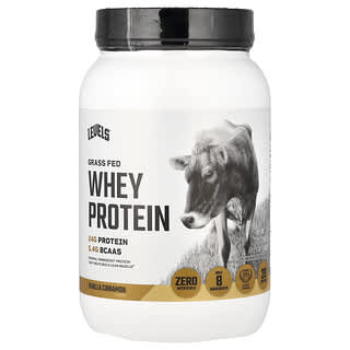 Levels, 목초 사육 유청 단백질 분말, 바닐라 계피, 907g(2lb)