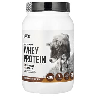 Levels, 목초 사육 유청 단백질 분말, 초콜릿 땅콩버터, 907g(2lb)