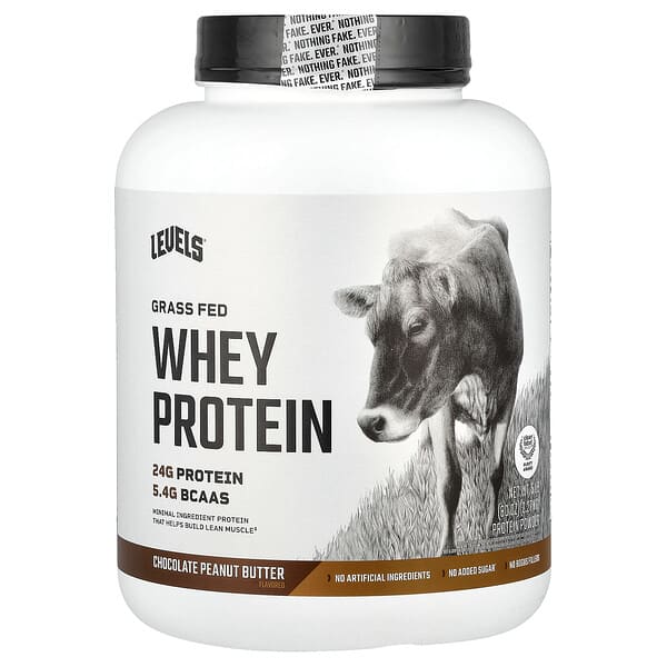 Levels, Grass Fed Whey Protein Powder, Chocolate Peanut Butter, 5 lb (2.27 kg) — product photo 1