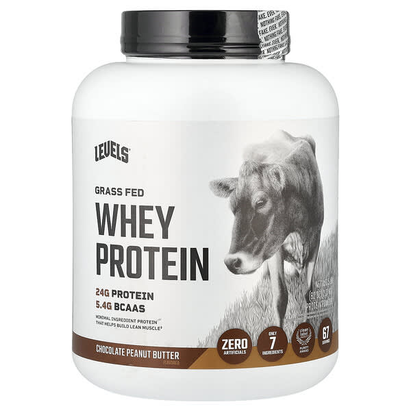 Levels, Grass Fed Whey Protein Powder, Chocolate Peanut Butter, 5 lb (2.27 kg) — product photo 1