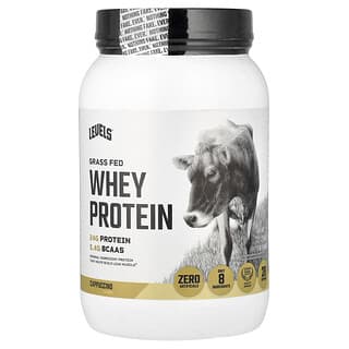 Levels, 목초 사육 유청 단백질 분말, 카푸치노, 907g(2lb)