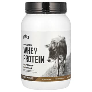 Levels, Poudre de protéines de lactosérum d'animaux nourris à l'herbe, Double chocolat, 907 g