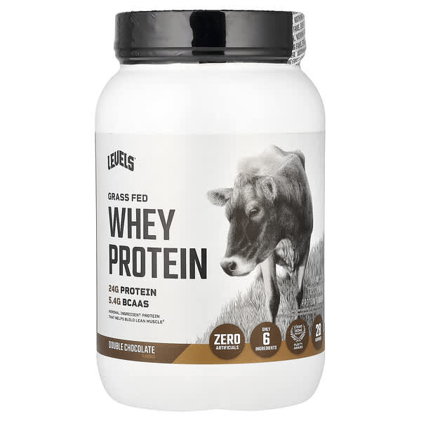 Levels, Grass Fed Whey Protein Powder, Double Chocolate, 2 lb (907 g)