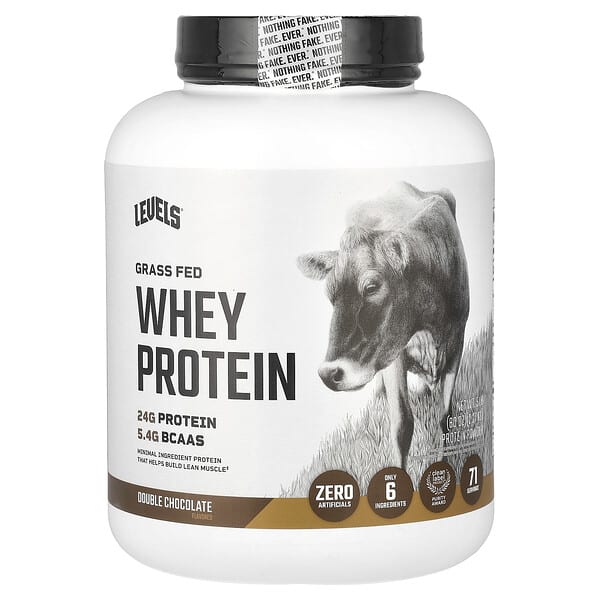 Levels, Grass Fed Whey Protein Powder, Double Chocolate, 5 lb (2.27 kg)