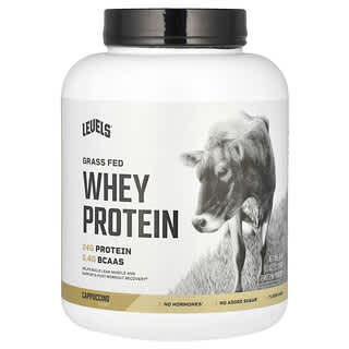 Levels, Grass Fed Whey Protein Powder, Molkenproteinpulver von grasgefütterten Kühen, Cappuccino, 2,27 kg (5 lb.)