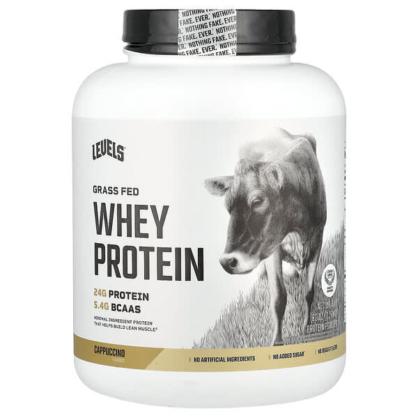 Levels, Grass Fed Whey Protein Powder, Cappuccino, 5 lb (2.27 kg) — product photo 1