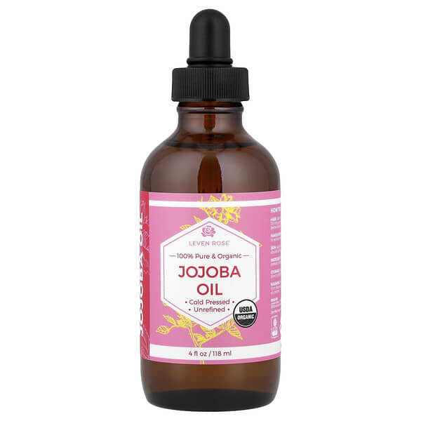 Leven Rose, 100% 순수 유기농 호호바 오일, 118ml(4fl oz)