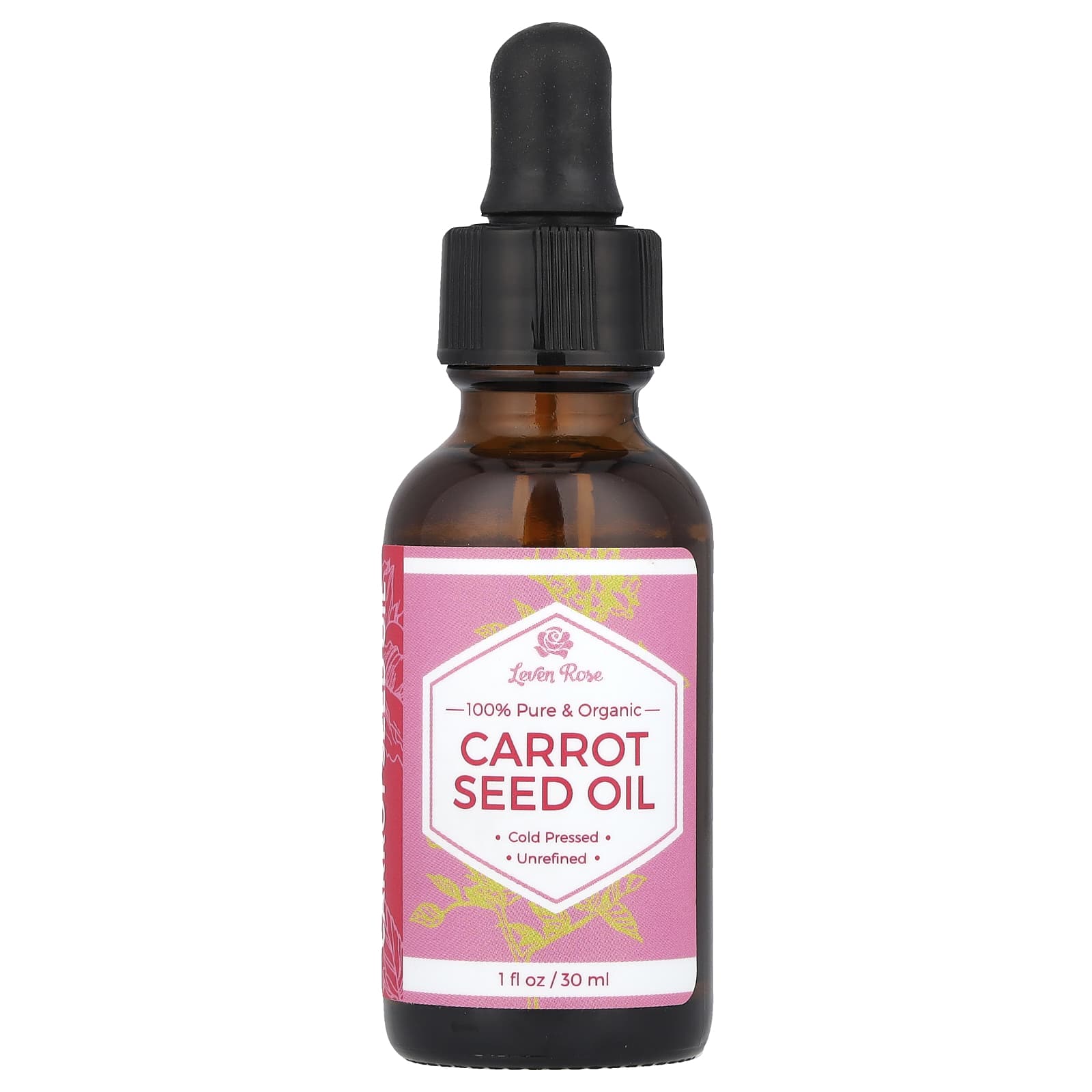 Leven Rose, 100% Pure & Organic, Carrot Seed Oil, 1 fl oz (30 ml) Image 2