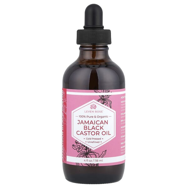 Leven Rose, 全有機牙買加黑蓖麻油，4 液量盎司（118 毫升）