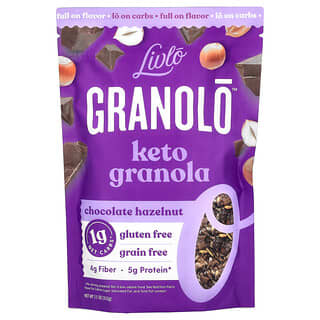 Livlo, Granolo, Granola cetogénica, chocolate y avellanas, 312 g (11 oz)