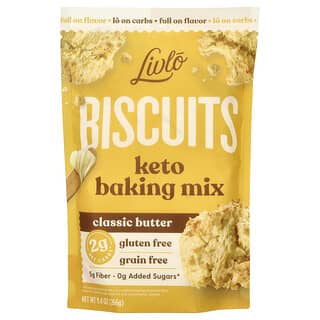 Livlo, Biscuits, Mélange à pâtisserie Keto, Beurre classique, 266 g (9.4 oz)