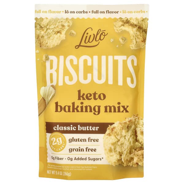 Livlo, 비스킷, 케토 베이킹 믹스, 클래식 버터, 266g(9.4oz)