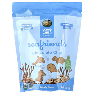 Love Child Organics, Sea Friends™, Biscoitos com Pedados de Chocolate, 140 g (4,9 oz)