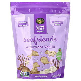 Love Child Organics, Sea Friends™, Biscoitos de Araruta e Baunilha, 140 g (4,9 oz)