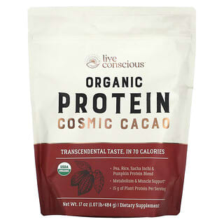 Live Conscious, Bio-Protein, kosmischer Kakao, 484 g (1,07 lb.)