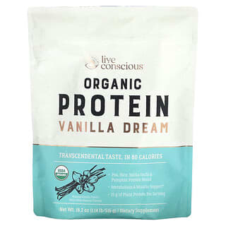 Live Conscious, органический протеин, со вкусом ванили, 516 г (1,14 фунта)
