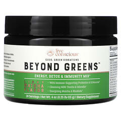 Live Conscious, Beyond Greens, Mezcla para la energía, la desintoxicación y el sistema inmunitario, Matcha ligero, 115 g (4 oz)