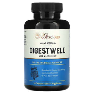 Live Conscious, Digestwell`` 90 cápsulas