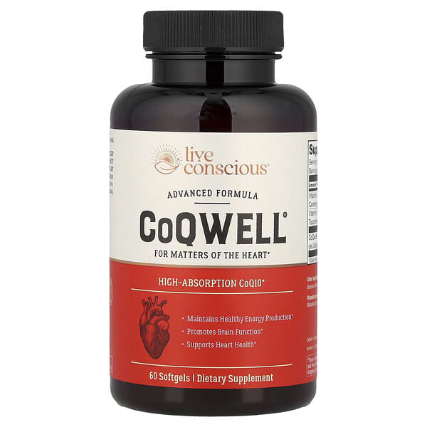 Live Conscious, CoQWell®, 60 Kapsul Lembut