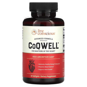 Live Conscious, CoQWell, 60 Softgels'